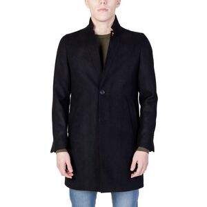 Mulish Classic Fit Overcoat Men Black Coats